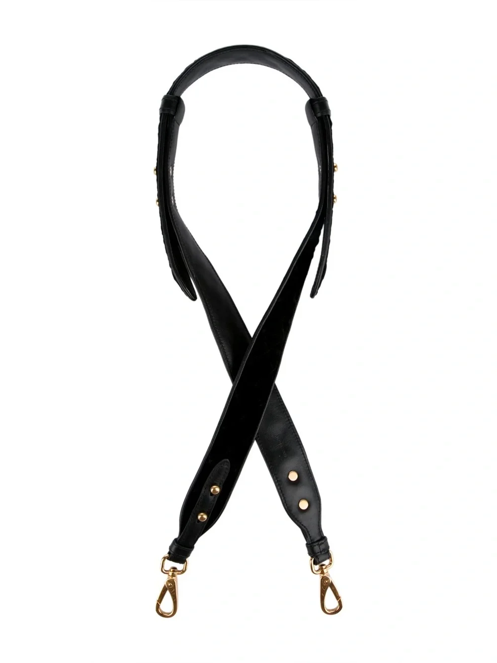 Prada Black Velvet Adjustable Shoulder Strap Gold Hardware Authentic